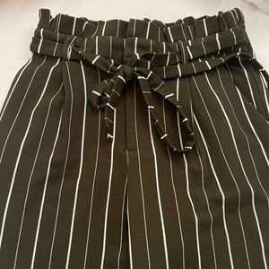 Green Stripes Capri Pants